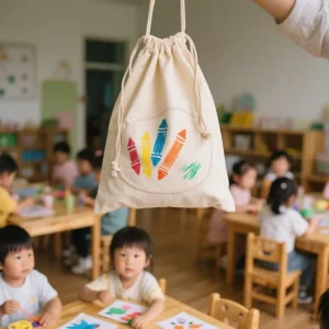 Printed Canvas Drawstring Bags