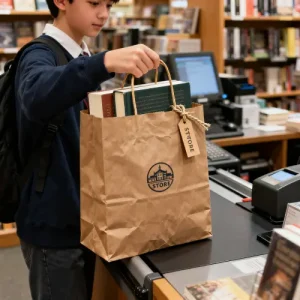 brown paper bags with handles