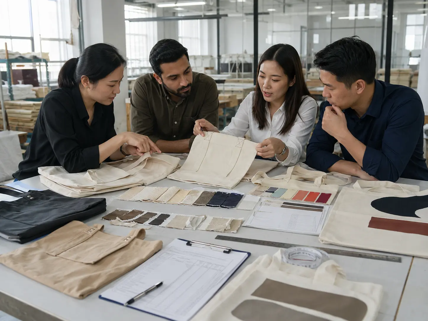 Common tote bag quality problems including stitching defects, handle failures, printing issues, and quality inspections