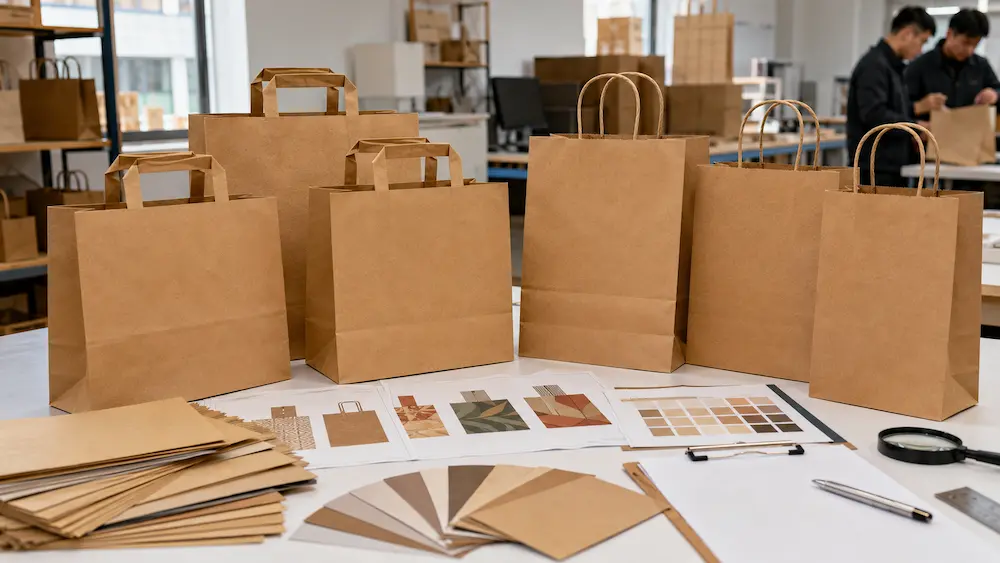 Flat Handle Paper Bags and twisted handle paper bags comparison for China sourcing