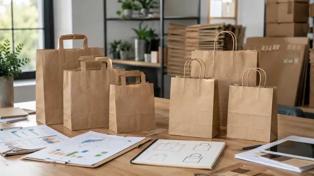 Flat Handle Paper Bags comparison with twisted handle styles for wholesale sourcing strategy