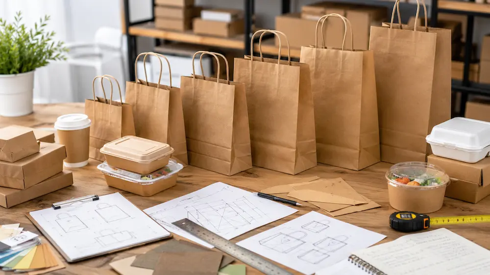 Takeaway Paper Bags size guide for wholesale buyers and food packaging selection